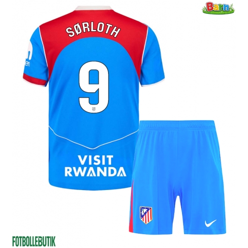 Atletico Madrid Alexander Sorloth #9 Tredjeställ Barn 2025-26 Kortärmad (+ Korta byxor)